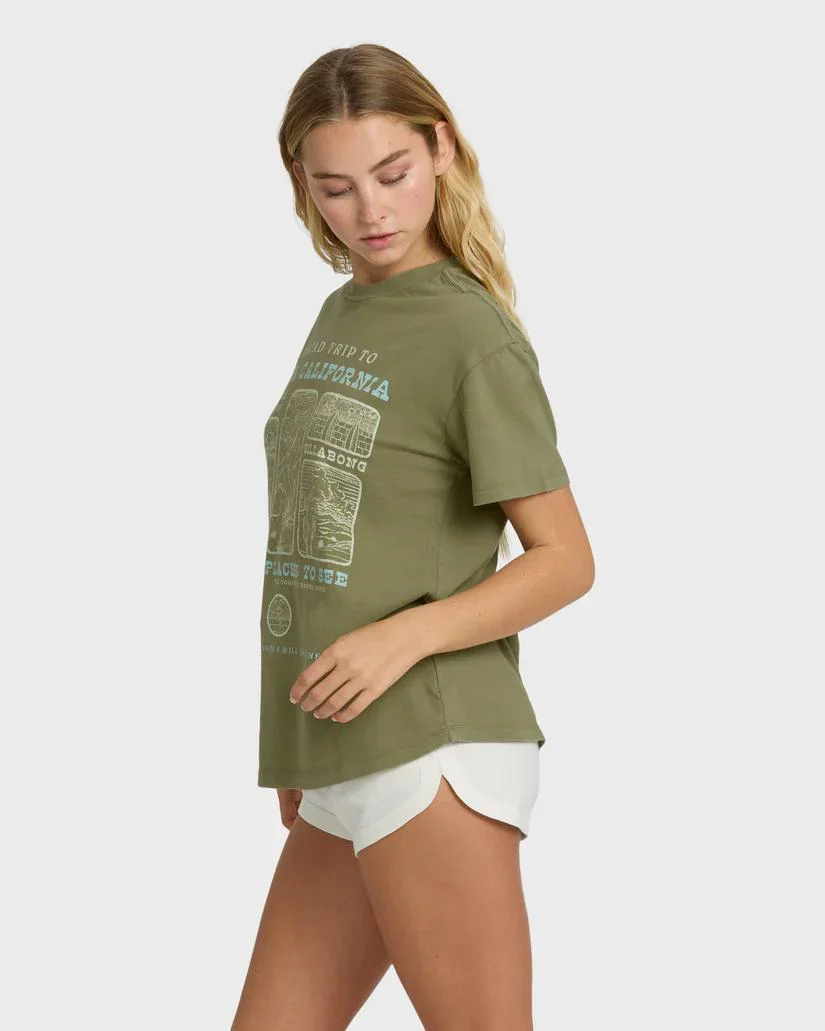 Dark Olive Flying To The Moon Short Sleeve T-Shirt - Image 3