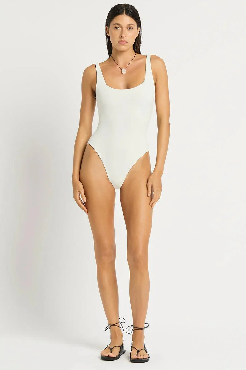 Black/Coconut The Melody Reversible One Piece - Image 2