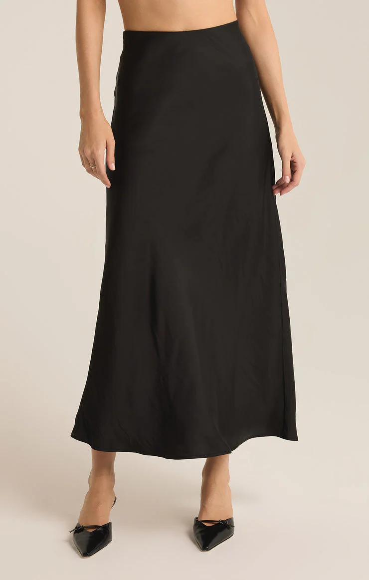 Black Europa Poly Sheen Skirt - Image 2