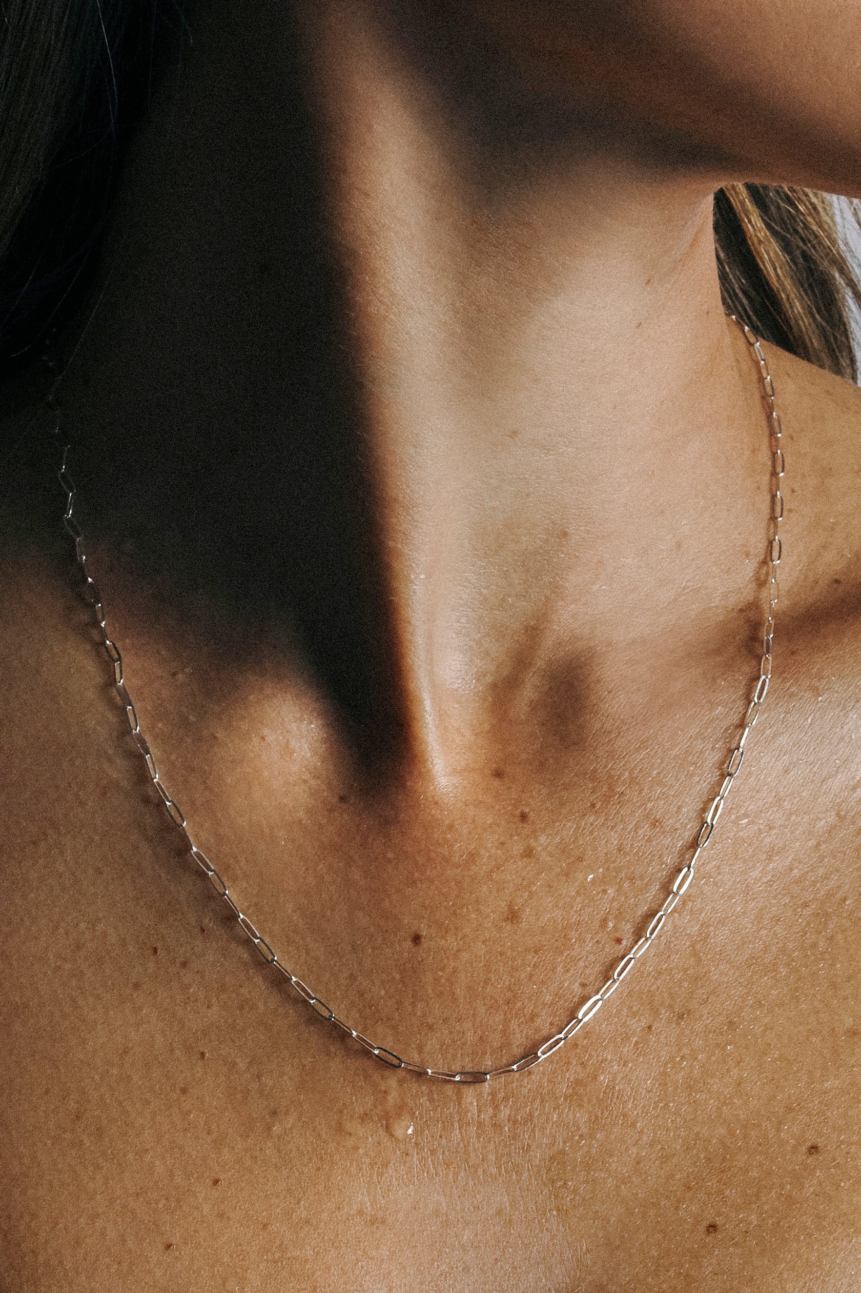Dainty Paperclip Chain Necklace - Image 2