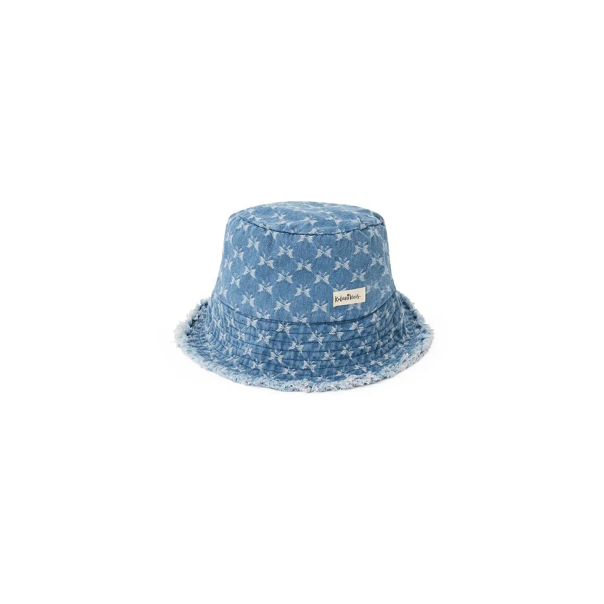 Darling Denim Frayed Brim Bucket Hat - Image 3
