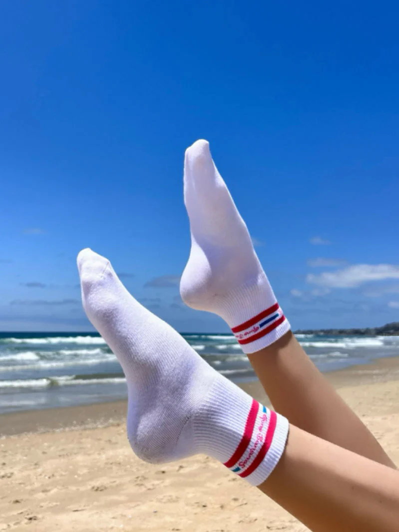 Gone Bananas Beachwear Striped Ankle Sock - Image 6