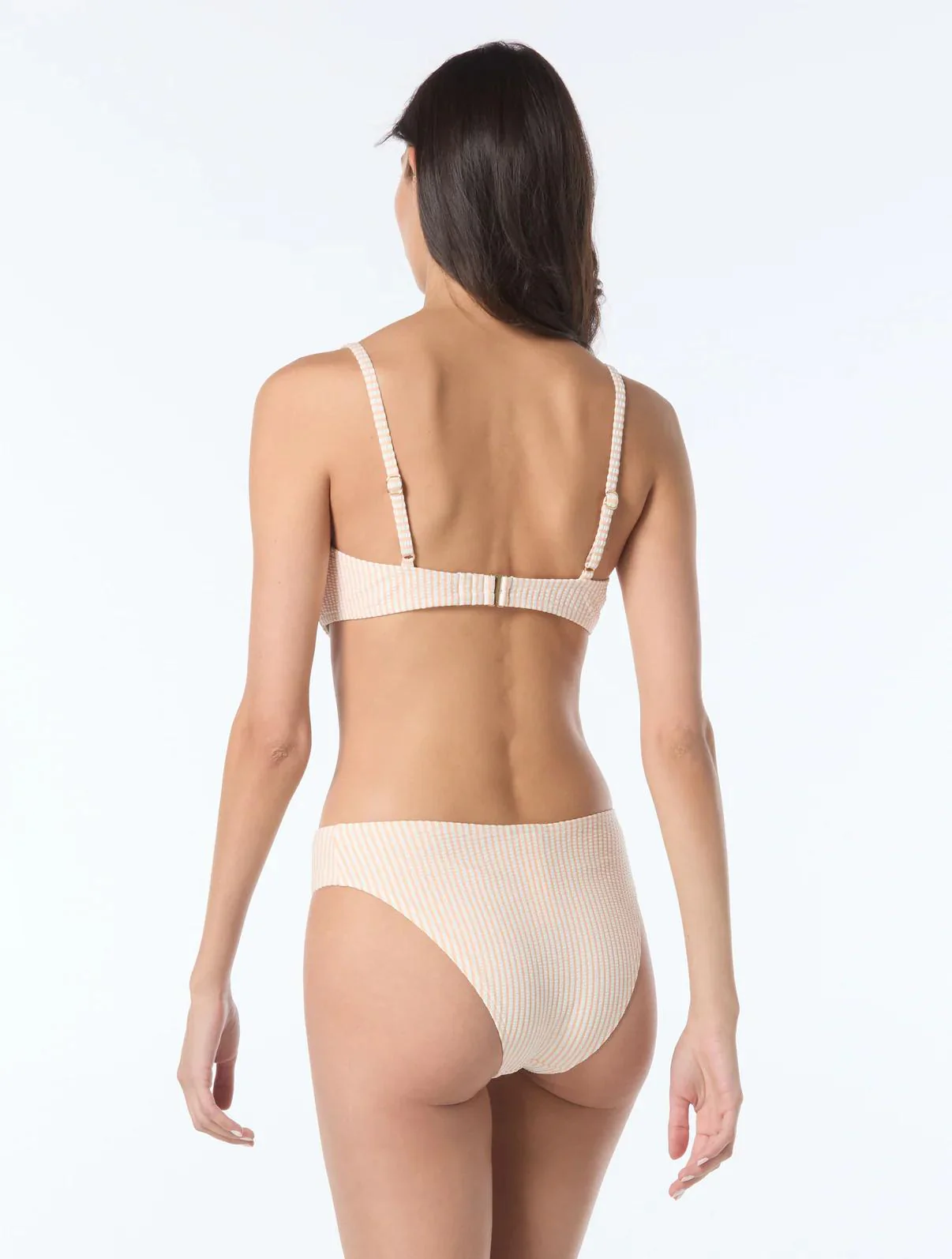 Light Cantaloupe Seamed Underwire Bra Top - Image 2