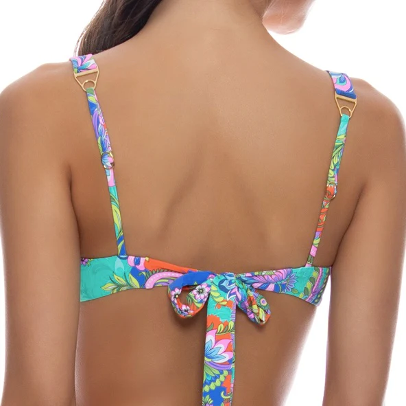 Multicolor In the Groove Wide Strap Ruched Underwire Top - Image 2