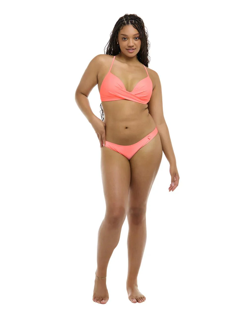 Smoothies Coral Kerry Fixed Triangle Bikini Top - Image 4