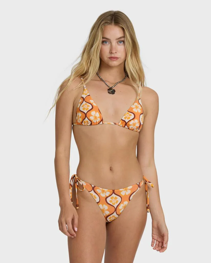 Tangerine Sol Groove Tie-Side Tanga Skimpy Bottom - Image 2