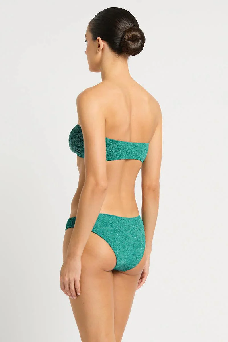 Teal Lurex Blake Bandeau Top - Image 2