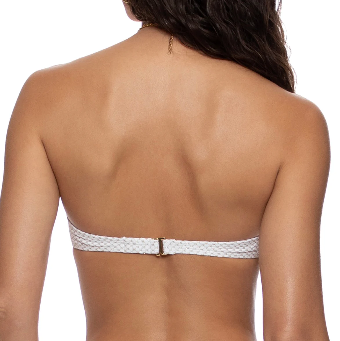 White Sunkiss Glow Underwire Push Up Bandeau Top - Image 2